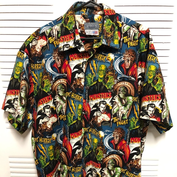 Universal monsters button up shirt Clearance